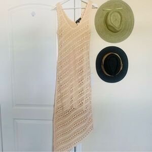 NWT Central Park West New York Lake Crochet Cream Midi/Maxi Dress | Retail $250+